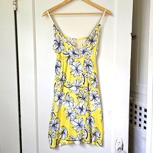 Yellow floral dress (M)